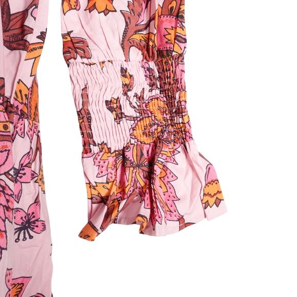 Pomander Place Floral Mini Dress - Pink and Brown - Picture 10 of 10